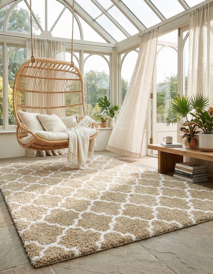 Detail image of  8' x 10' Moroccan Shag Rug