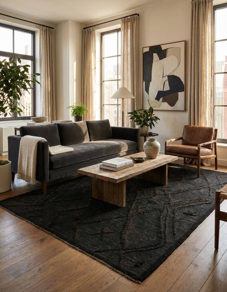 Detail image of 5' 5 x 8' 2  Hand Knotted Darya Wool Rug