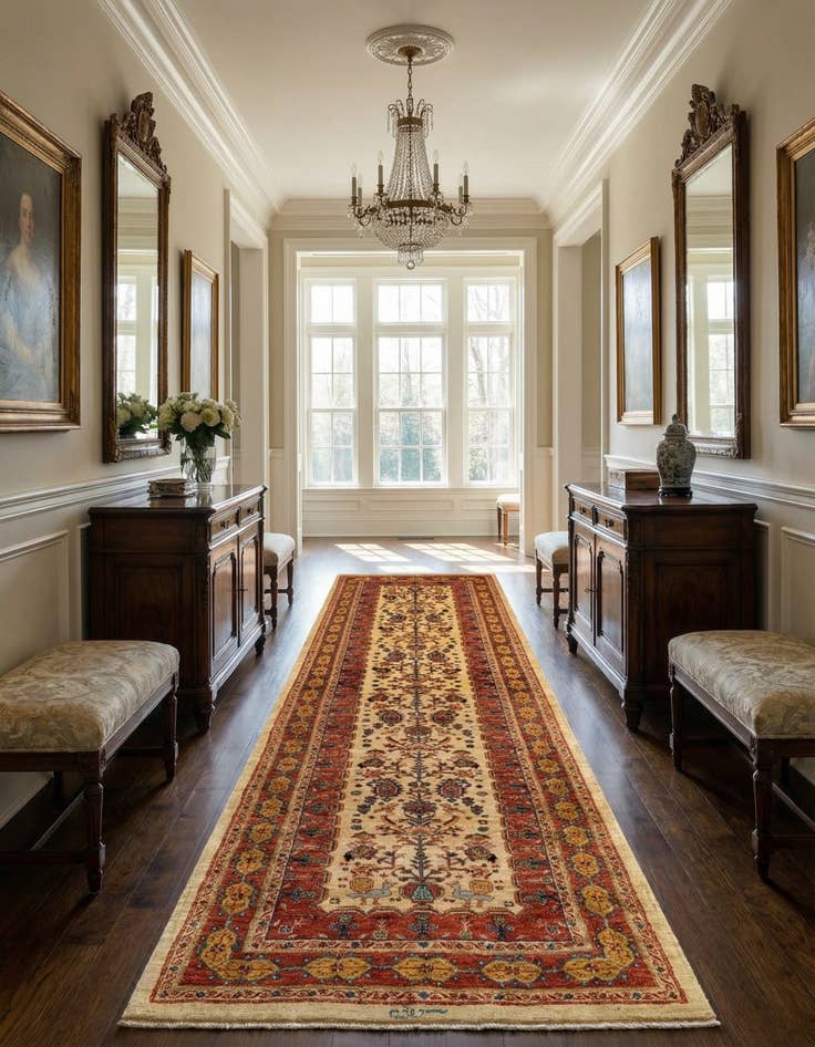 Detail image of 2' 9 x 10' 5 Luribaft Wool Runner Rug