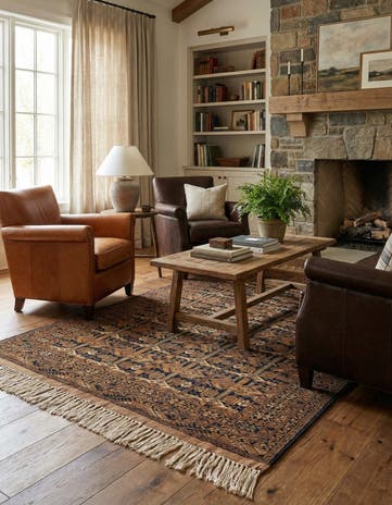 4' x 6' 2 Hand Knotted Afghan Akhche Wool Rug