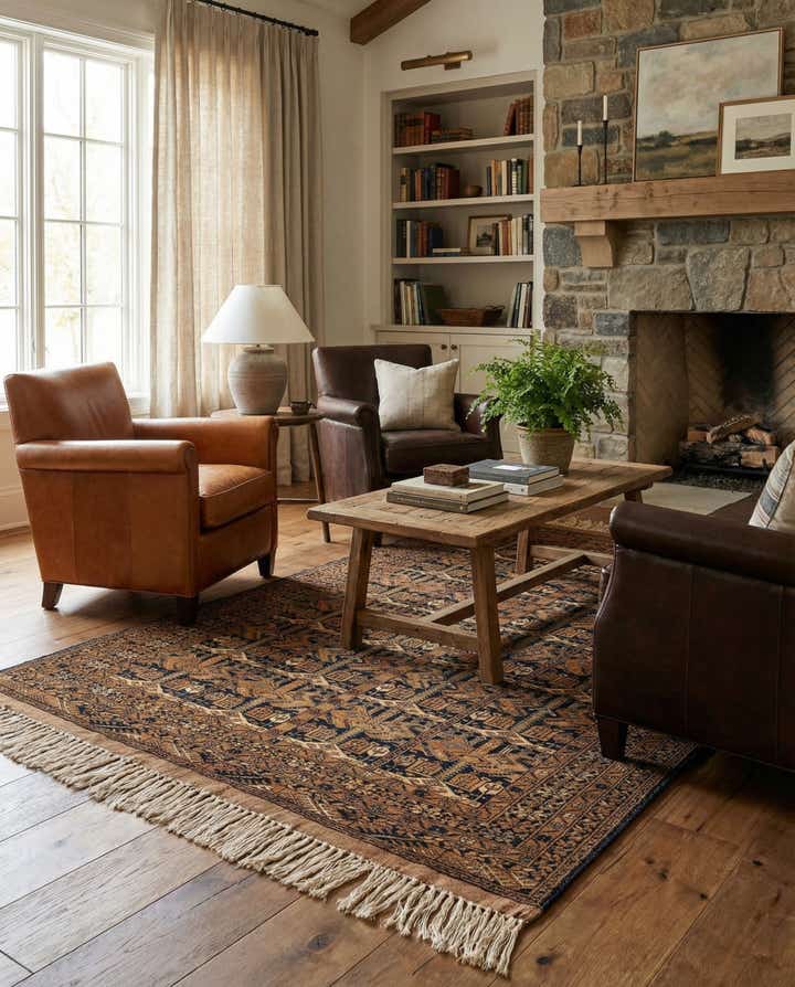 4' x 6' 2 Hand Knotted Afghan Akhche Wool Rug
