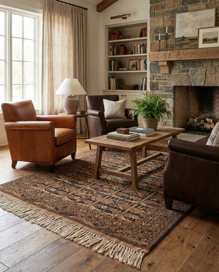 Detail image of 4' x 6' 2 Hand Knotted Afghan Akhche Wool Rug