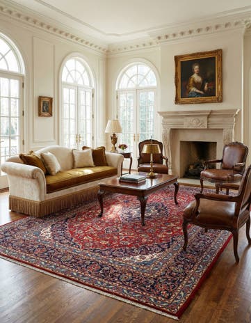 8' 1 x 11' 5 Kashan Wool Rug