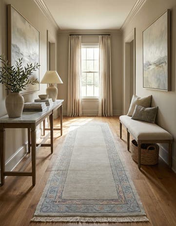 3' 2 x 11' 4 Hand Knotted Tibet Wool Runner Rug