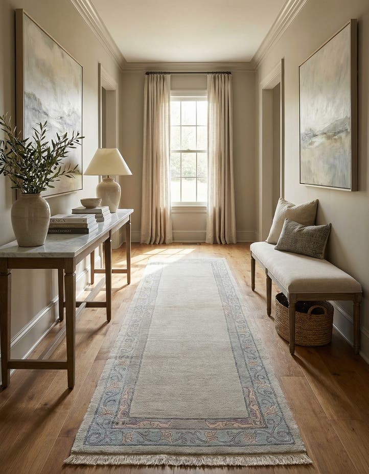 3' 2 x 11' 4 Hand Knotted Tibet Wool Runner Rug