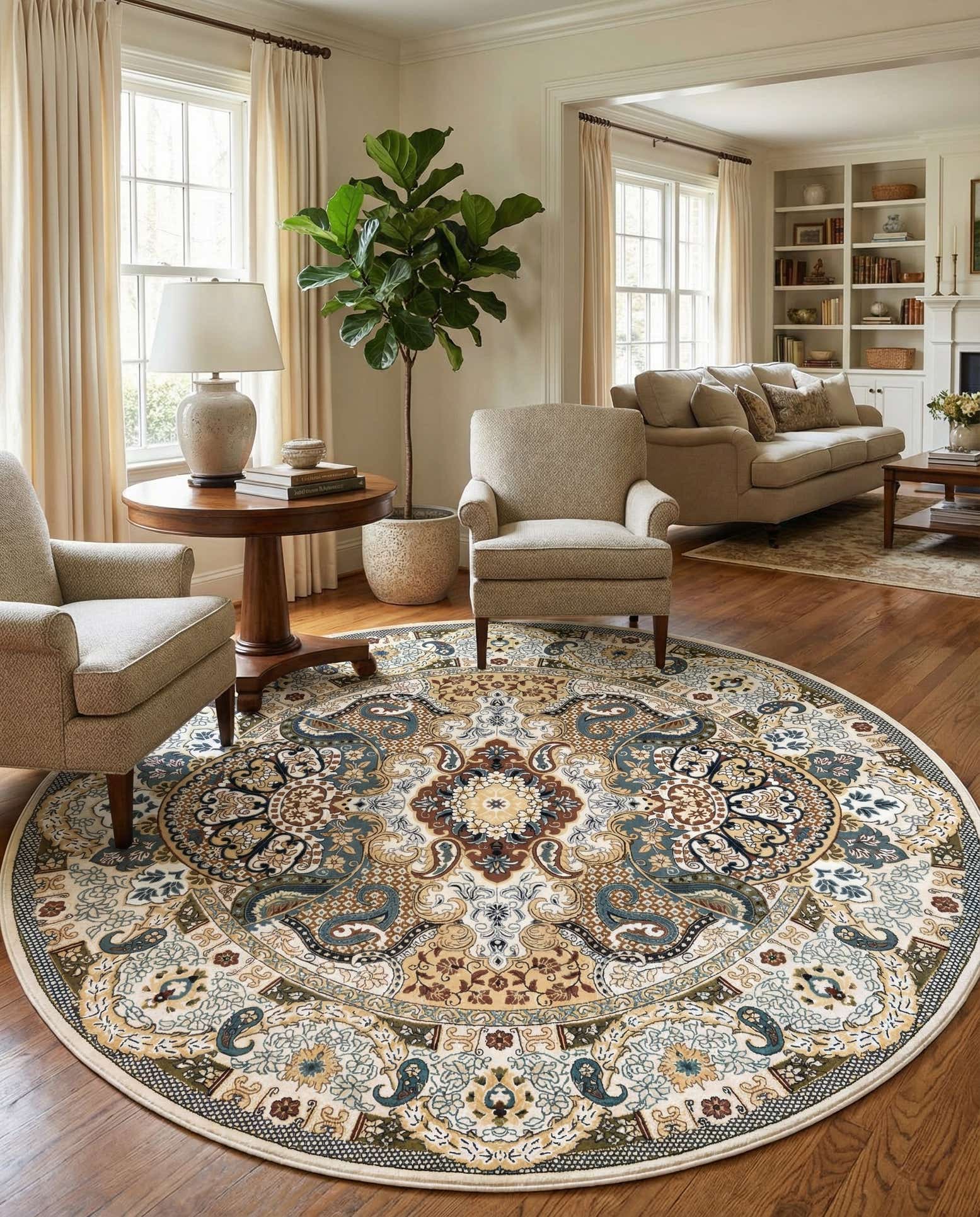 10' x 10' Nain Design Round Rug