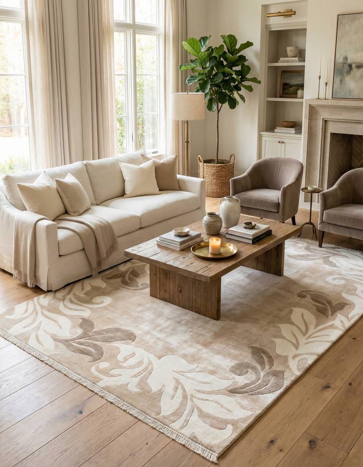 Detail image of 5' 5 x 7' 10  Hand Knotted Darya Wool Rug