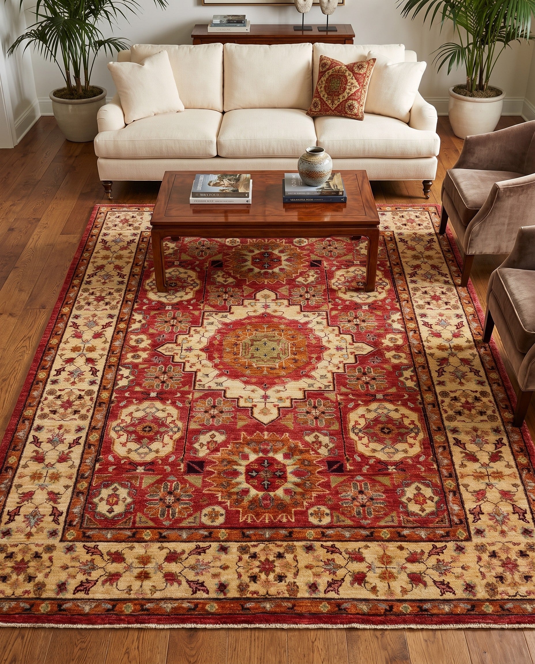 4' 11 x 6' 8 Hand Knotted Mamluk Ziegler Rug
