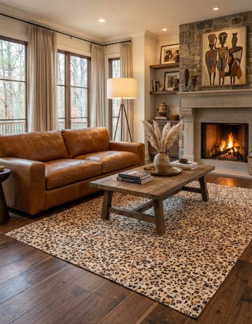 5' 3 x 7' 6 Cowhide Rug