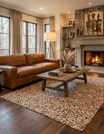5' 3 x 7' 6 Cowhide Rug