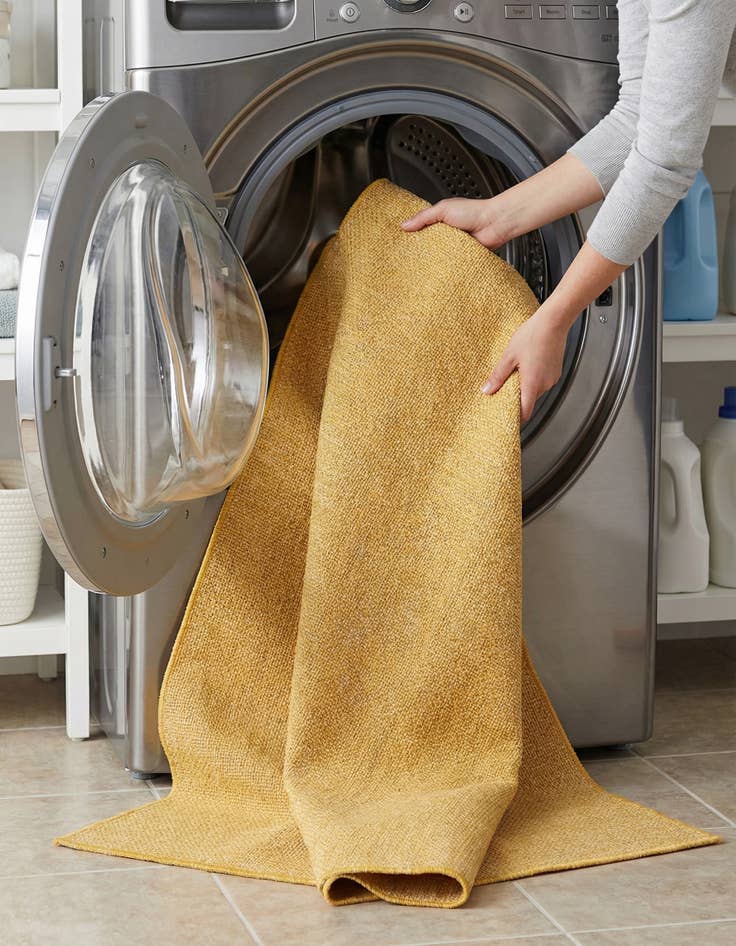 Detail image of 2' 7 x 12'  Washable Solid Indoor / Outdoor Runner Rug