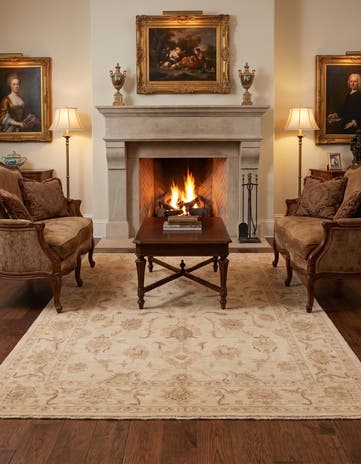 5' x 6' 5 Hand Knotted Peshawar Ziegler Rug