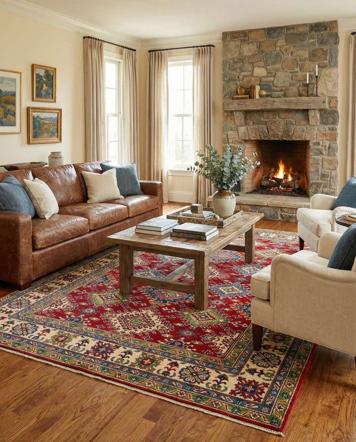 6' 8 x 10' Hand Knotted Kazak Rug