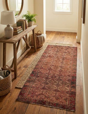 2' 5 x 5' 2 Hand Knotted Ultra Vintage Persian Wool Runner Rug