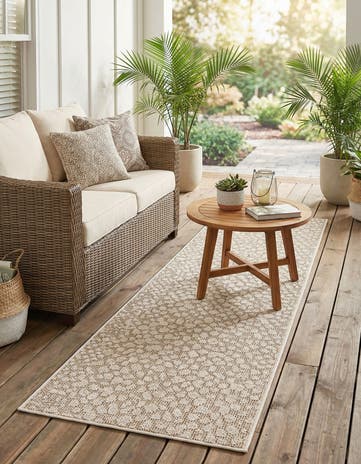 2' x 8' Easy-Clean Safari Indoor / Outdoor Runner Rug