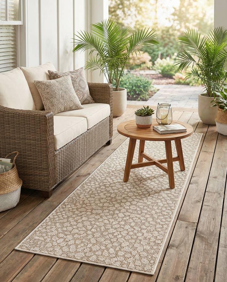 Detail image of 2' x 8' Easy-Clean Safari Indoor / Outdoor Runner Rug