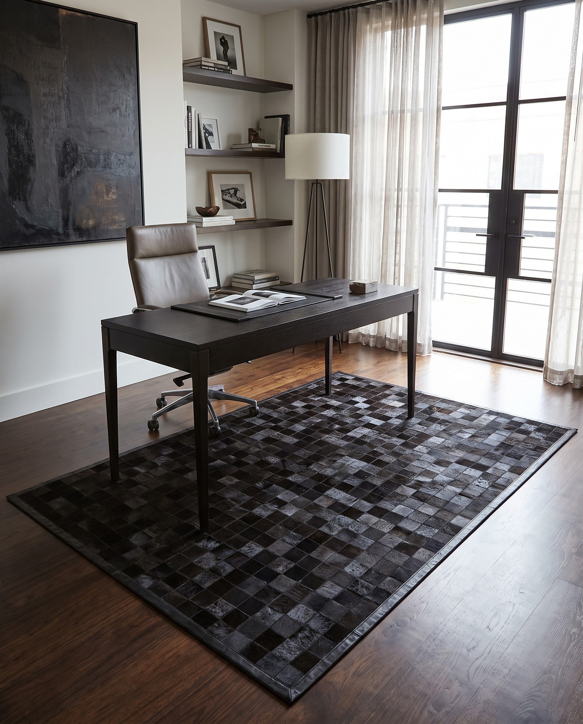 5' 3 x 8' 2 Cowhide - Patchwork Rug
