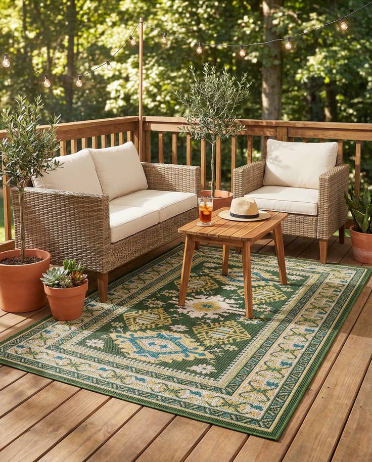 Detail image of 5' 3 x 8' Easy-Clean Baja Indoor / Outdoor Rug