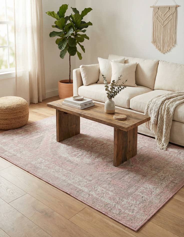 Detail image of  3' x 5' 3  Washable Traditional Indoor / Outdoor Rug