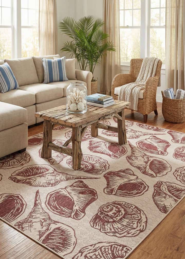 9' x 12' Easy-Clean Coastal Indoor / Outdoor Rug