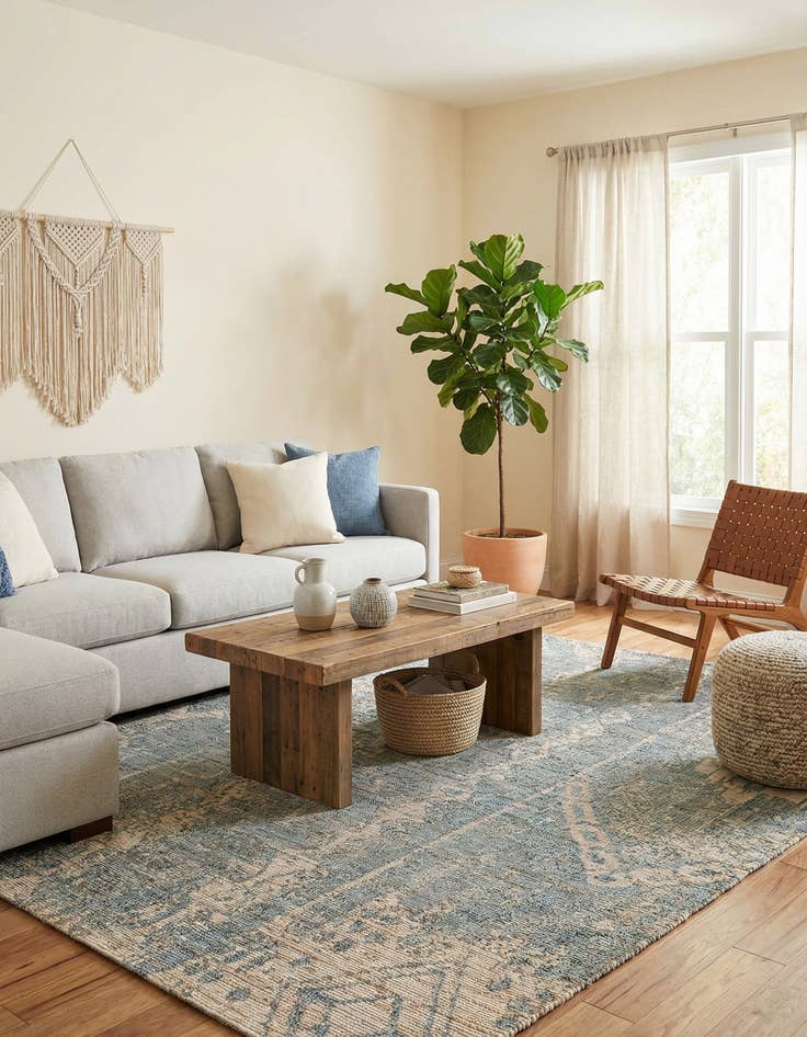 Detail image of 9' x 12'  Hand Woven Chenille Jute Rug