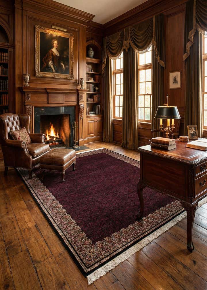 6' 4 x 9' 8 Hand Knotted Mahal Oriental Wool Rug