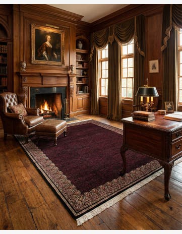 6' 4 x 9' 8 Hand Knotted Mahal Oriental Wool Rug