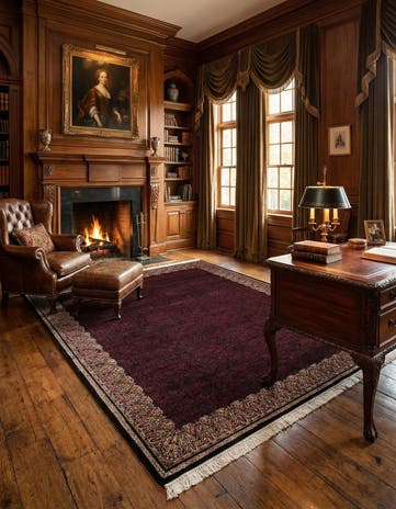 6' 4 x 9' 8 Hand Knotted Mahal Oriental Wool Rug