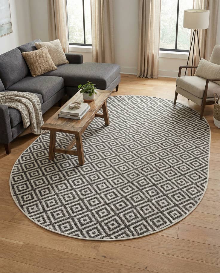 Detail image of 5' 3 x 8' Easy-Clean Jill Zarin Costa Rica Indoor / Outdoor Oval Rug