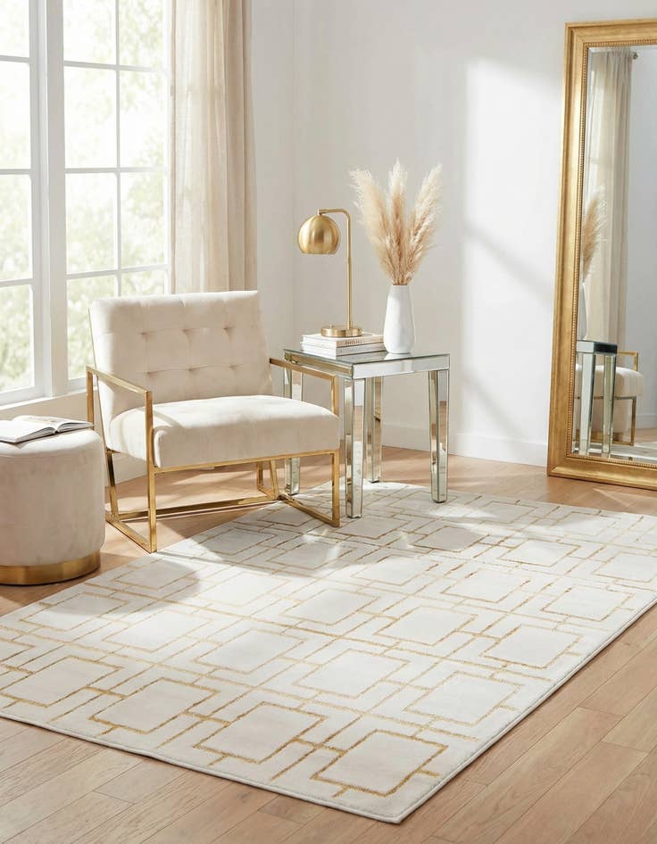 Detail image of  4' x 6'  Marilyn Monroe™ Glam Deco Rug