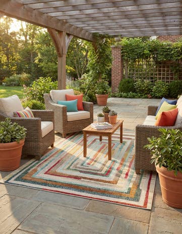 5' 3 x 8' Easy-Clean Casablanca Indoor / Outdoor Rug