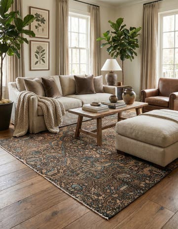 5' 8 x 8' 9 Hand Knotted Ultra Vintage Persian Wool Rug
