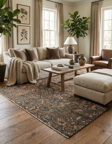 5' 8 x 8' 9 Hand Knotted Ultra Vintage Persian Wool Rug