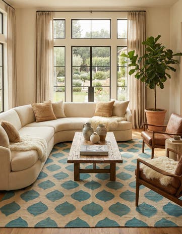 6' 7 x 9' 9 Hand Woven Kilim Modern Wool Rug