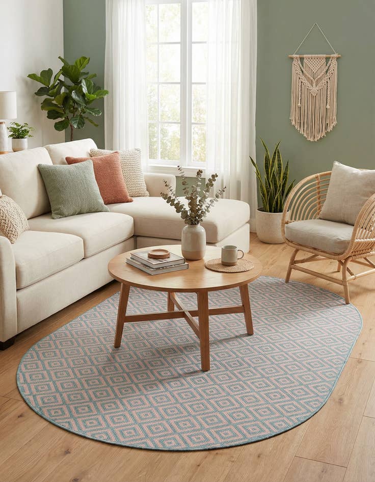 Detail image of 5' 3 x 8'  Washable Jill Zarin Costa Rica Indoor / Outdoor Oval Rug