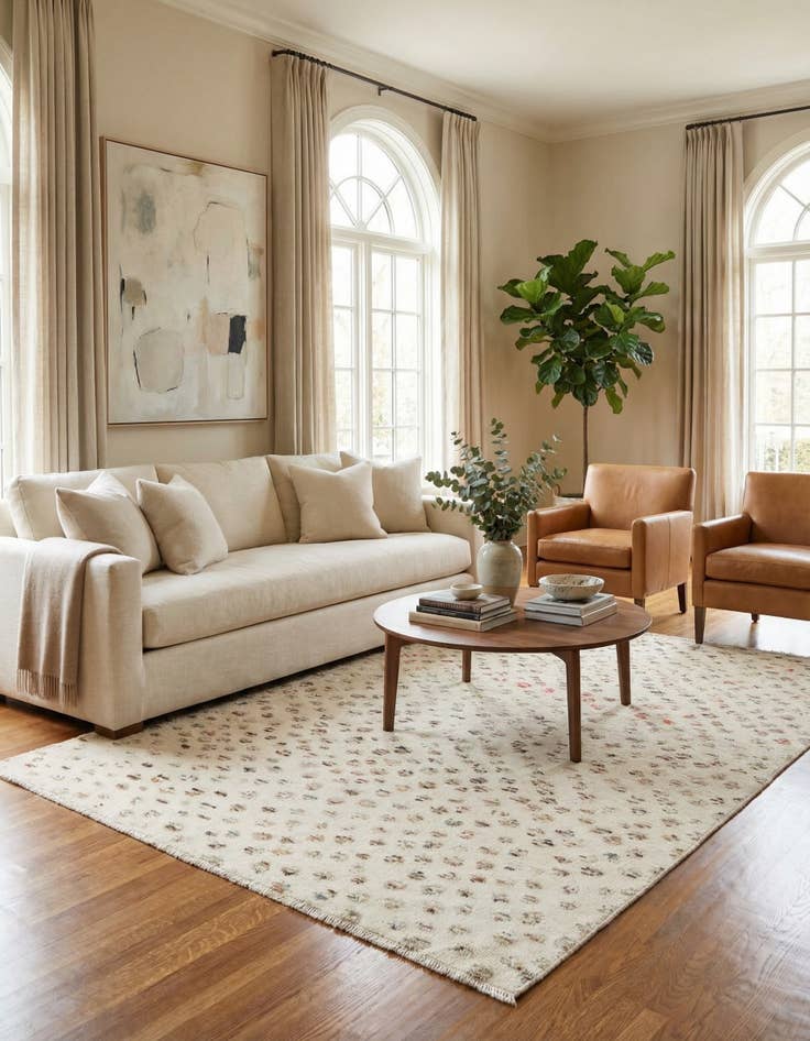 Detail image of 6' 6 x 9' 1  Hand Knotted Darya Wool Rug