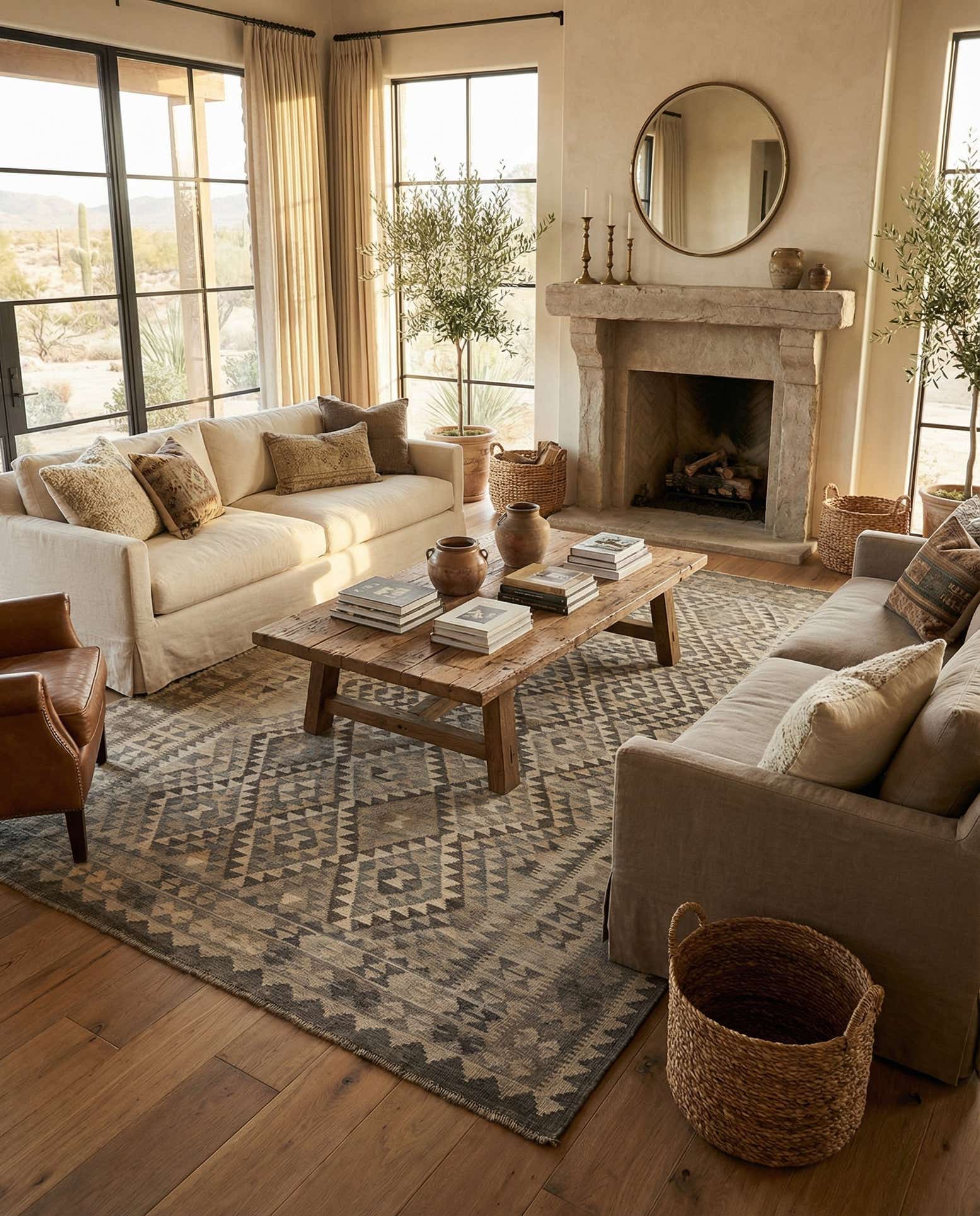 6' 9 x 10' 1 Hand Woven Kilim Maymana Wool Rug