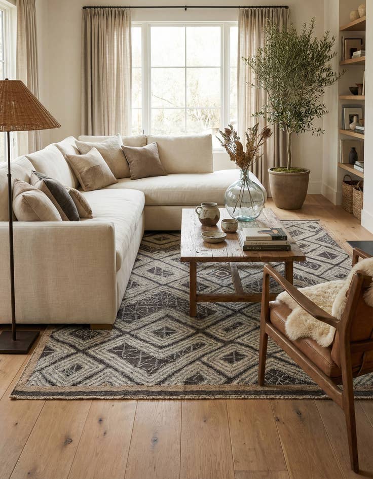 Detail image of 8' x 10' 4  Hand Knotted Darya Wool Rug