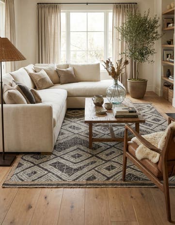 8' x 10' 4 Hand Knotted Darya Wool Rug