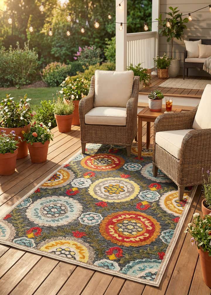 4' x 6' Easy-Clean Casablanca Indoor / Outdoor Rug