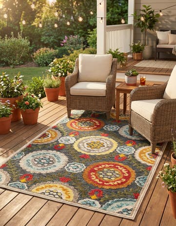 4' x 6' Easy-Clean Casablanca Indoor / Outdoor Rug