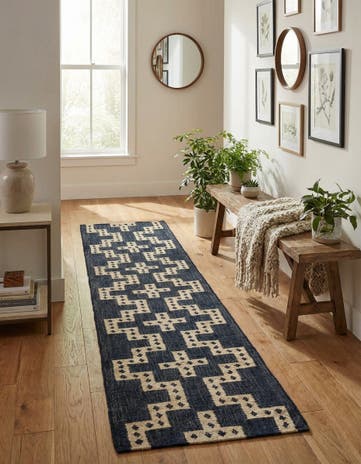 2' 7 x 12' Hand Woven Kilim Wool Runner Rug