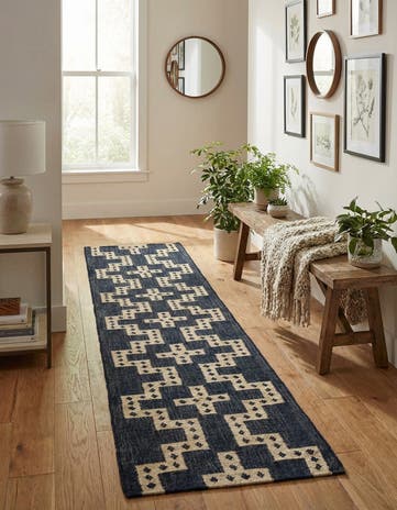 2' 7 x 12' Hand Woven Kilim Wool Runner Rug