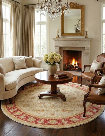 6' 6 x 6' 7 Kaizar Wool Round Rug