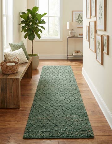 2' 7 x 13' 11 Hand Woven Larsa Jute Runner Rug