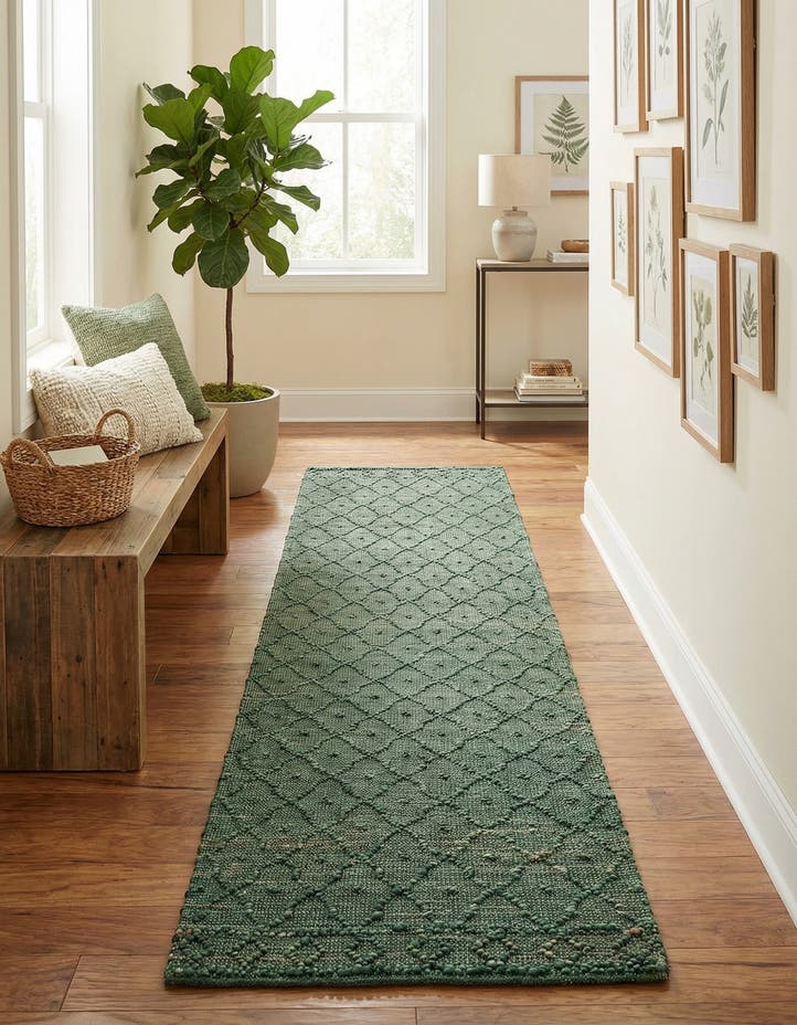 2' 7 x 13' 11 Hand Woven Larsa Jute Runner Rug