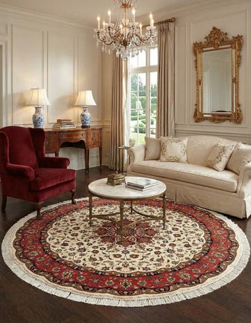 6' 9 x 6' 9 Tabriz Round Rug