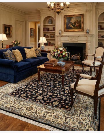 6' 7 x 9' 9 Mashad Wool Rug