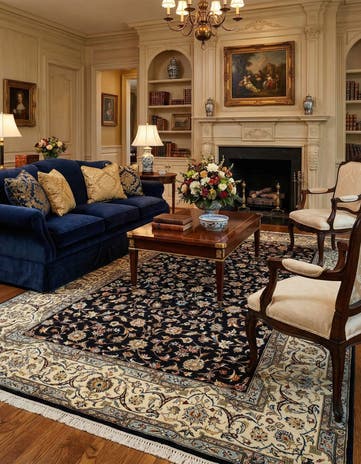 6' 7 x 9' 9 Mashad Wool Rug