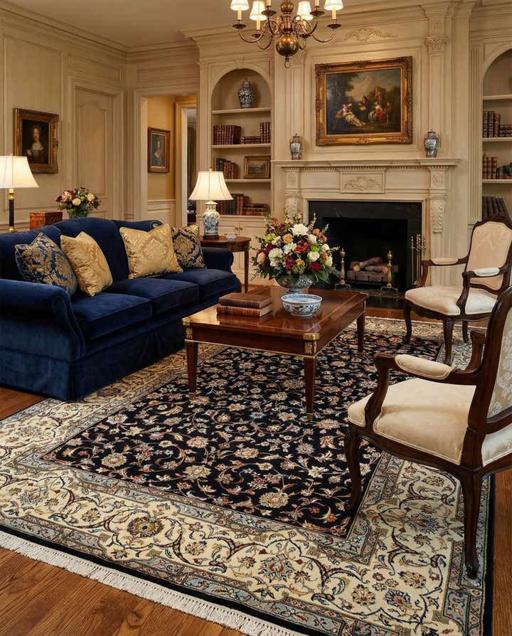 6' 7 x 9' 9 Mashad Wool Rug